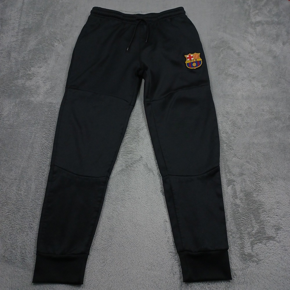 FC Barcelona Joggers Mens Medium Black Fleece Casual